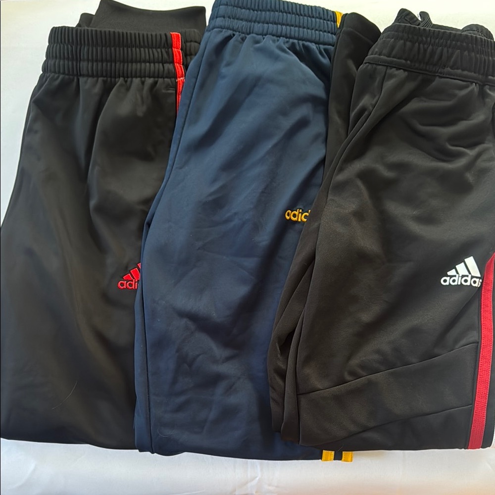 Adidas Black and Blue Sweatpants for Active Comfort